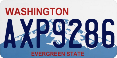 WA license plate AXP9286