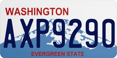 WA license plate AXP9290