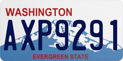 WA license plate AXP9291