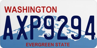 WA license plate AXP9294