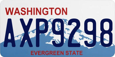 WA license plate AXP9298