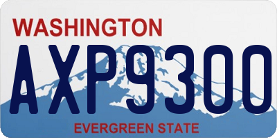 WA license plate AXP9300