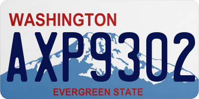 WA license plate AXP9302