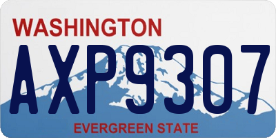 WA license plate AXP9307