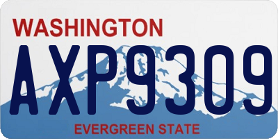 WA license plate AXP9309