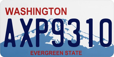WA license plate AXP9310