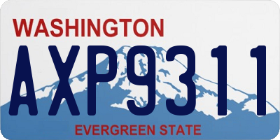 WA license plate AXP9311