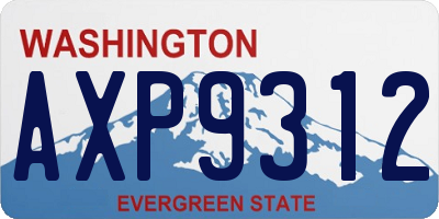 WA license plate AXP9312
