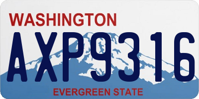 WA license plate AXP9316