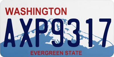 WA license plate AXP9317