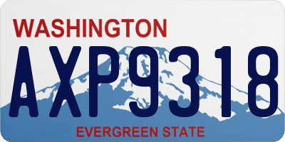 WA license plate AXP9318