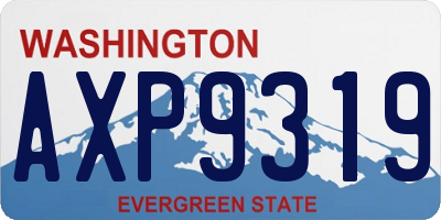WA license plate AXP9319
