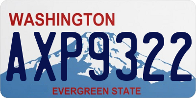 WA license plate AXP9322