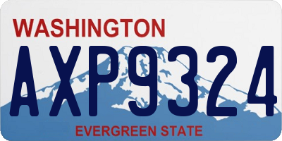WA license plate AXP9324