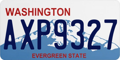 WA license plate AXP9327