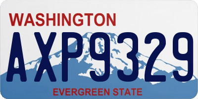WA license plate AXP9329