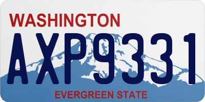 WA license plate AXP9331