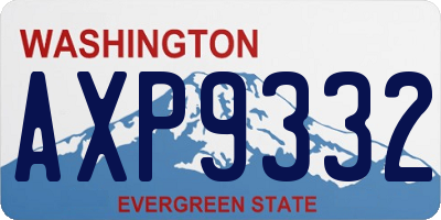 WA license plate AXP9332