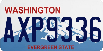 WA license plate AXP9336