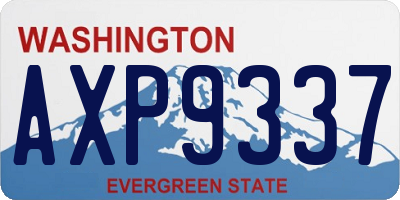 WA license plate AXP9337