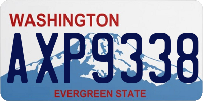 WA license plate AXP9338