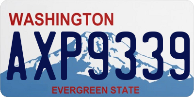WA license plate AXP9339
