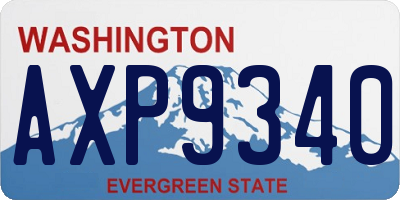 WA license plate AXP9340