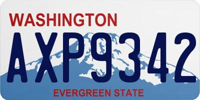 WA license plate AXP9342