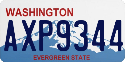 WA license plate AXP9344