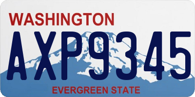 WA license plate AXP9345