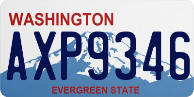 WA license plate AXP9346