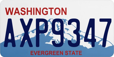 WA license plate AXP9347