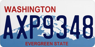 WA license plate AXP9348