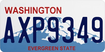 WA license plate AXP9349