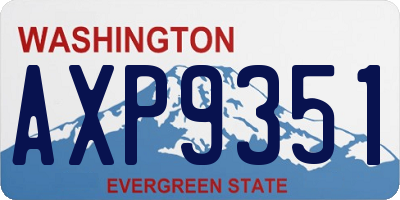 WA license plate AXP9351