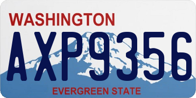 WA license plate AXP9356