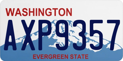 WA license plate AXP9357