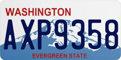 WA license plate AXP9358