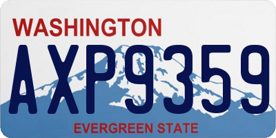 WA license plate AXP9359