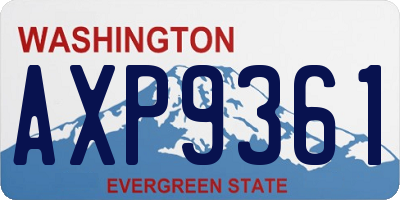 WA license plate AXP9361