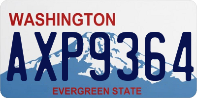 WA license plate AXP9364