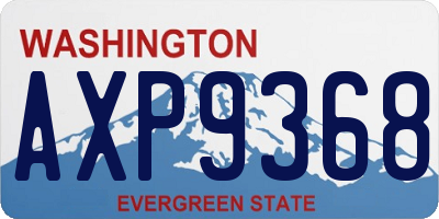 WA license plate AXP9368