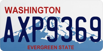 WA license plate AXP9369