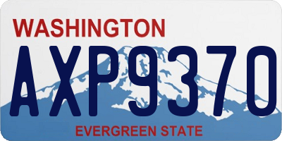 WA license plate AXP9370