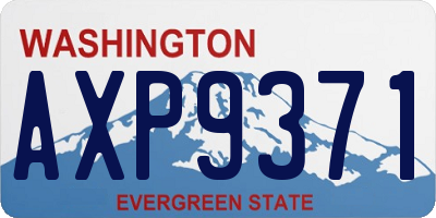 WA license plate AXP9371