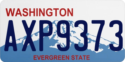 WA license plate AXP9373