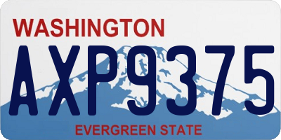 WA license plate AXP9375
