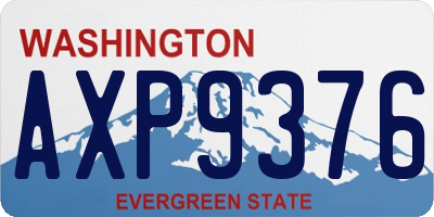 WA license plate AXP9376