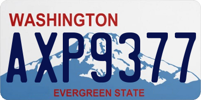 WA license plate AXP9377