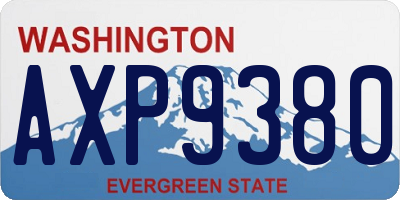 WA license plate AXP9380